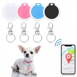 4 Pieces Smart Key Finder Item Locator with 4 Pieces Keychains, Bluetooth Tracker for Kids Pets Keychain Anti-Lost Tag Alarm Reminder Selfie Shutter APP Control for Smartphone